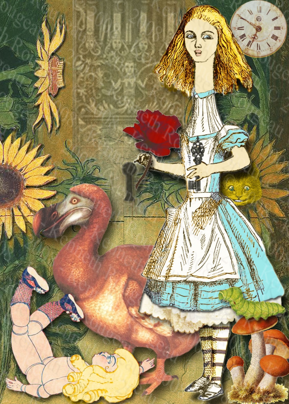 When Alice Fell Digital Collage Art by Charlotte Self 3894090247_61cd72956c_o.jpg