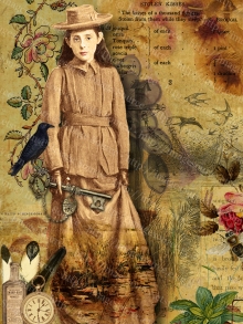 The Medicine Mans Daughter Digital Collage ACEO