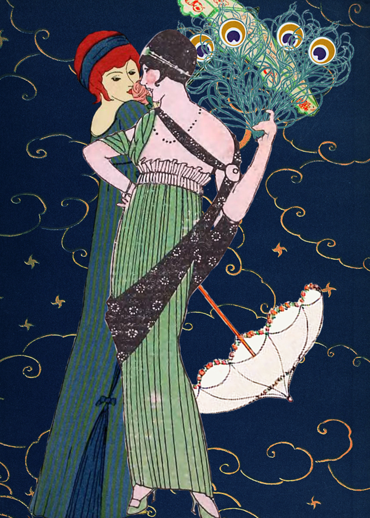 Art Nouveau Illustrations French Couture Parisian Fashion